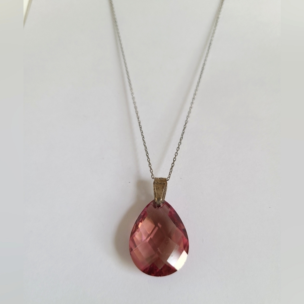 Vintage Boho Zultanite Colour Changing Stone Sterling Silver Pendant Necklace